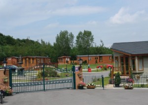 Secure gated entrance to Swainswood Leisure Park